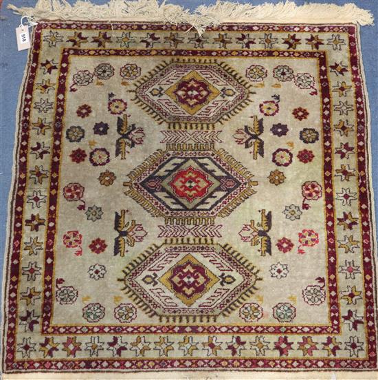 A small Caucasian rug 102 x 92cm